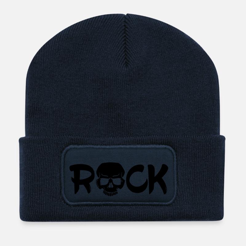 ROCK - Recycelte Patch Beanie - French Navy