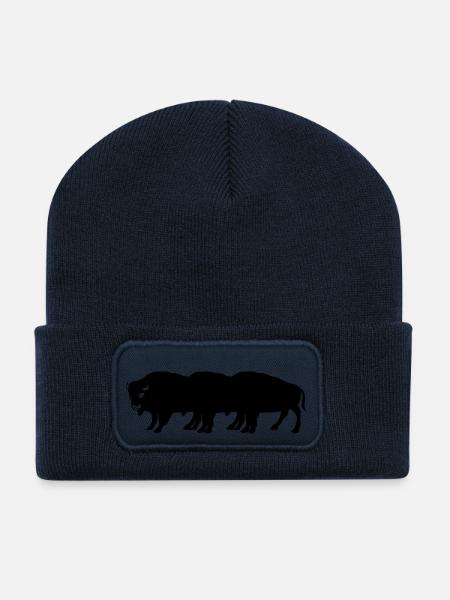 bisons - Recycelte Patch Beanie - French Navy