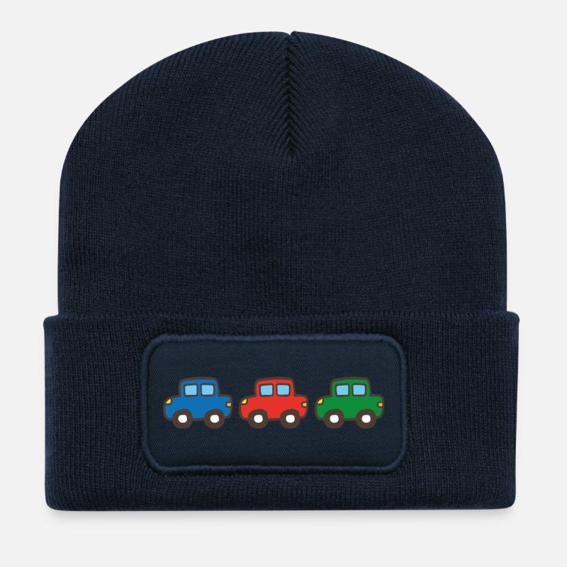 drei Autos - Recycelte Patch Beanie - French Navy