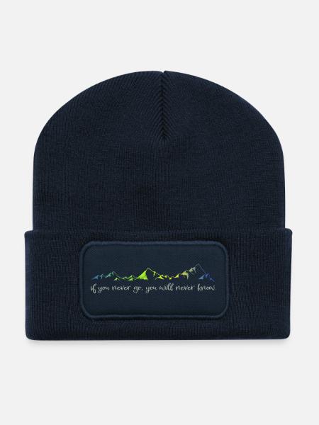 never go, never know - Recycelte Patch Beanie - French Navy