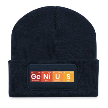 Periodic Table Genius - Recycled Patch Beanie - french navy - Front