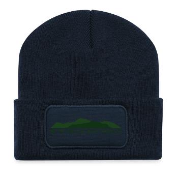 Mountains are Calling - Recycelte Patch Beanie - French Navy - Vorne