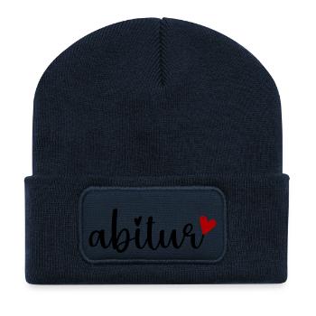 Examen de fin d’études - Beanie recyclé à patch - bleu marine - Devant
