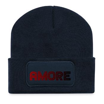 amore - Italia - Italy - Love Italian Love - Recycled Patch Beanie - french navy - Front