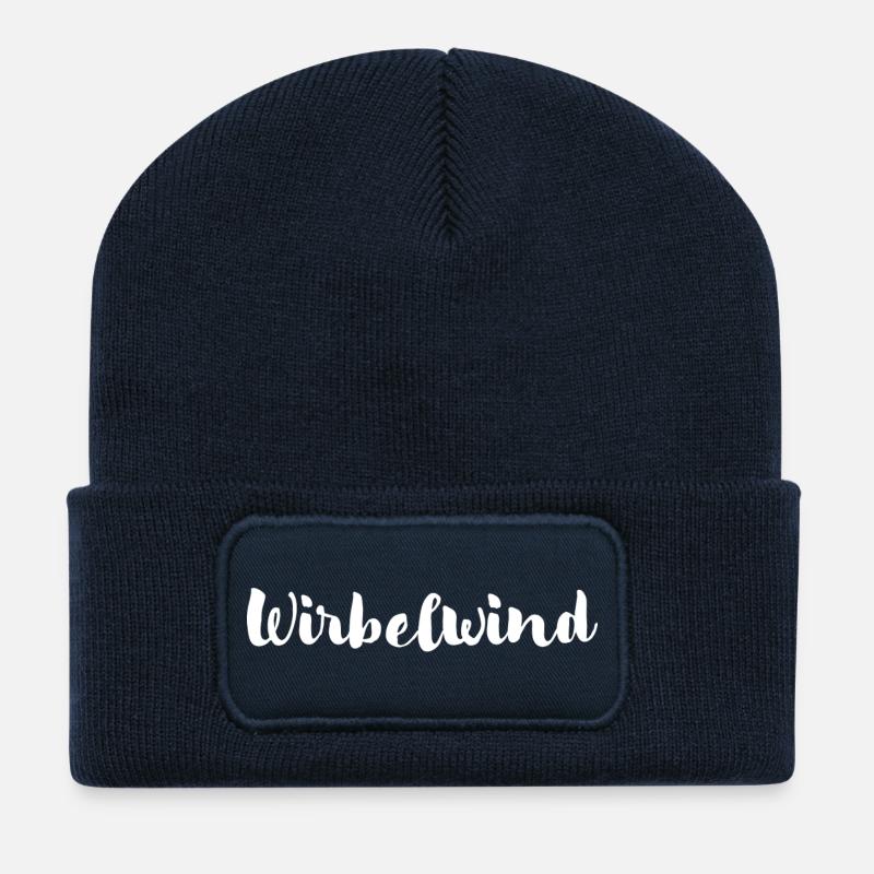 Wirbelwind - Recycelte Patch Beanie - French Navy