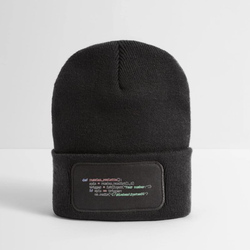 Roulette russe Python Beanie recyclé à patch