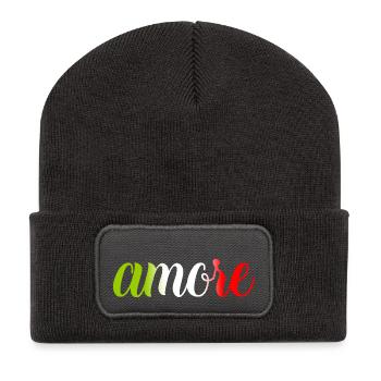 amore - Italia - Italy - Love - Liebe - Recycled Patch Beanie - dark grey - Front