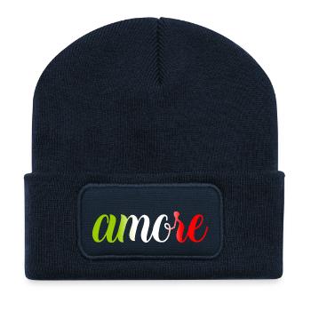 amore - Italia - Italy - Love - Liebe - Recycled Patch Beanie - french navy - Front