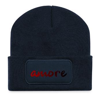 amore - Italia - Italy - Love - Liebe - Recycled Patch Beanie - french navy - Front