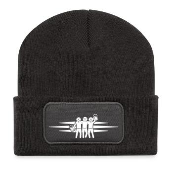 Équipe de fête - Beanie recyclé à patch - charbon - Devant