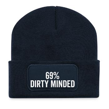 69% Dirty Minded - Recycled Patch Beanie - french navy - Front