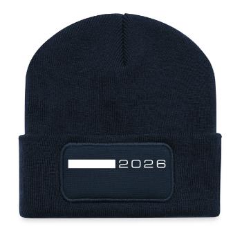 2026 year - Recycled Patch Beanie - french navy - Front