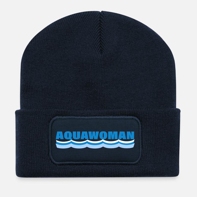 AQUAWOMAN - Recycelte Patch Beanie - French Navy