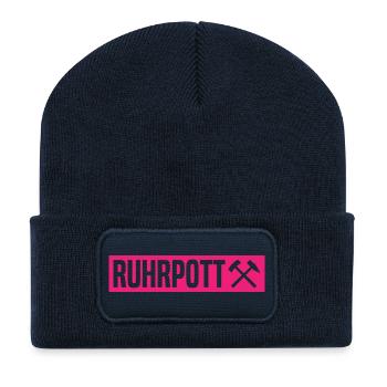 Ruhrpott - Ruhr Pott - Zeche - Zollverein - NRW - Recycelte Patch Beanie - French Navy - Vorne