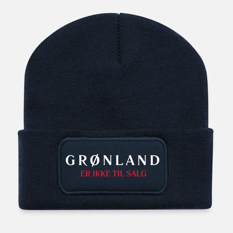 Grönland Nicht zu verkaufen Banner - Recycelte Patch Beanie - French Navy