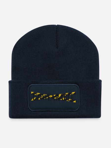 Untragbar – Statement-Design mit Warnband - Recycelte Patch Beanie - French Navy