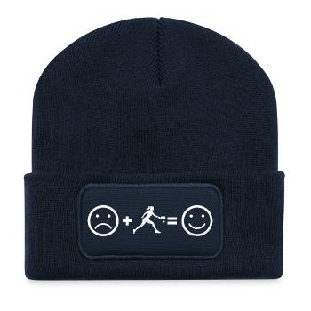 Les fans de joueurs de pickleball adorent leur entraîneur - Beanie recyclé à patch - bleu marine - Devant
