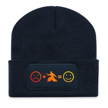 Self Defense Gift for an Aikido Student - Recycled Patch Beanie - french navy - Front