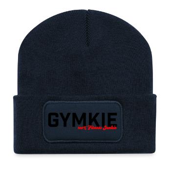 Gymkie Fitness Junkie Gym Sport Shirt - Recycled Patch Beanie - french navy - Front