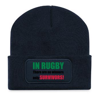 rugby - Recycelte Patch Beanie - French Navy - Vorne