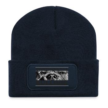 cb_blick_2 - Recycelte Patch Beanie - French Navy - Vorne