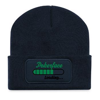 Pokerface Loading... - Recycelte Patch Beanie - French Navy - Vorne