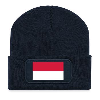 indonesia flag - Recycelte Patch Beanie - French Navy - Vorne