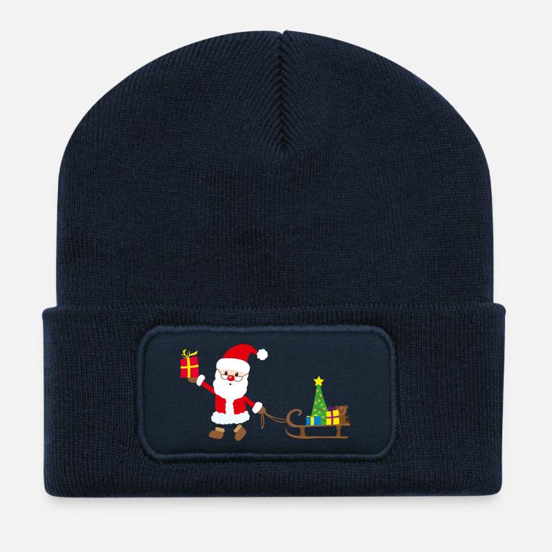 Weihnachtsmann - Recycelte Patch Beanie - French Navy