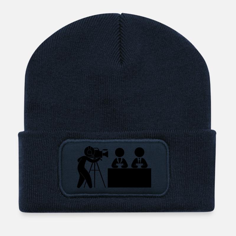 News Cameraman Studio - Recycled Patch Beanie - french navy