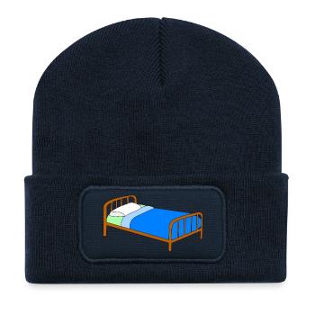 bett bed schlafen schlafzimmer sleeping room35 - Recycelte Patch Beanie - French Navy - Vorne