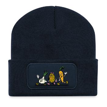 Gemüse - Recycelte Patch Beanie - French Navy - Vorne