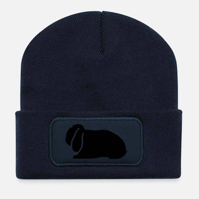 NHD Emblem Zwergwidder hase kaninchen widder - Recycelte Patch Beanie - French Navy