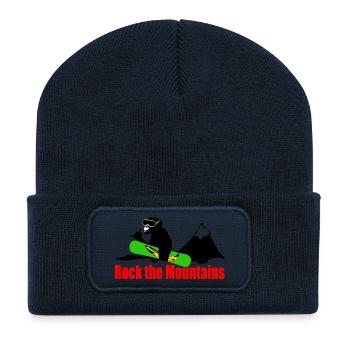 rock the mountains - Recycled Patch Beanie - french navy - Front