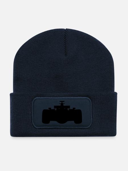 F1 # 1 - Beanie recyclé à patch - bleu marine