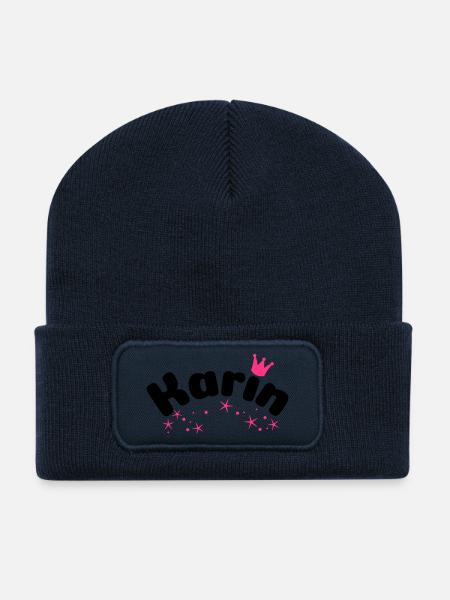 Karin - Recycelte Patch Beanie - French Navy