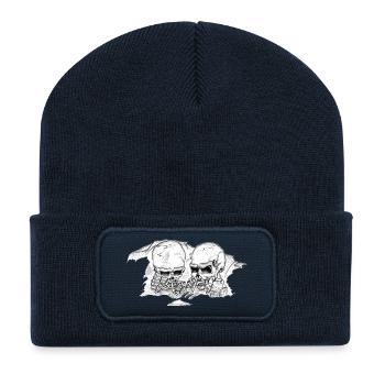 Till we die - Recycelte Patch Beanie - French Navy - Vorne