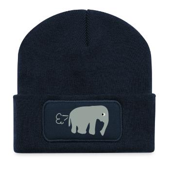 elephant_fart - Beanie recyclé à patch - bleu marine - Devant