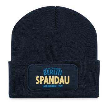 Capitol Of Germany Berlin - Spandau Established - Recycelte Patch Beanie - French Navy - Vorne