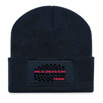 racing_team_t2 - Beanie recyclé à patch - bleu marine - Devant