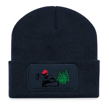 lumberjack - Recycled Patch Beanie - french navy - Front