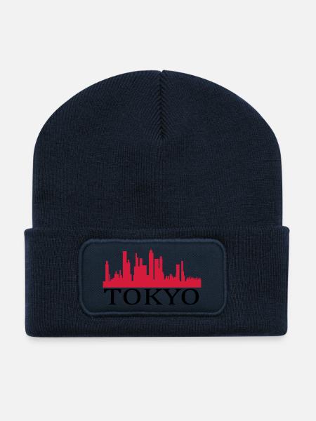 tokyo - Recycelte Patch Beanie - French Navy
