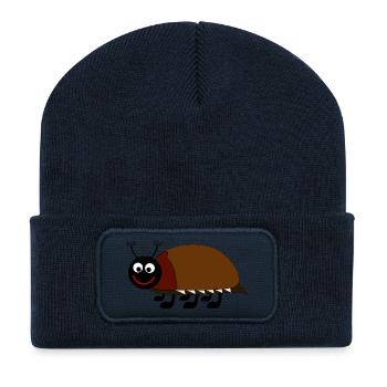 Playful bug illustration for kids - Recycled Patch Beanie - french navy - Front