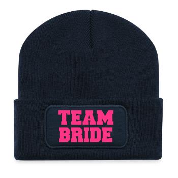 Team Bride - Recycelte Patch Beanie - French Navy - Vorne