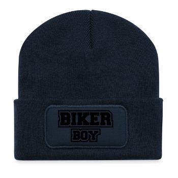 Biker Boy - Recycelte Patch Beanie - French Navy - Vorne