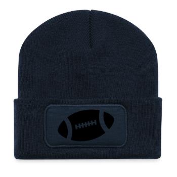Football Ball Symboll - Recycelte Patch Beanie - French Navy - Vorne