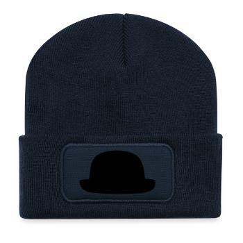 Fancy black hat - Recycled Patch Beanie - french navy - Front
