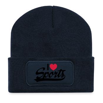 I Love Sports - Recycled Patch Beanie - french navy - Front