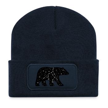 großer Bär - Beanie recyclé à patch - bleu marine - Devant