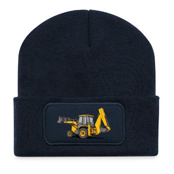 Tractor Loader - Recycled Patch Beanie - french navy - Front