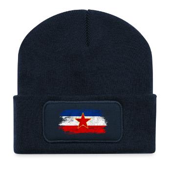 Yugoslavia vintage flag - Recycled Patch Beanie - french navy - Front